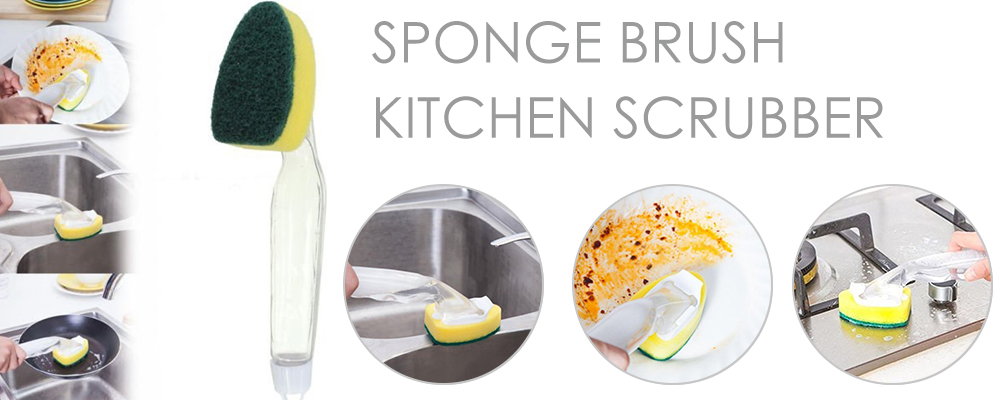 Sponge Brush Kitchen Scrubber