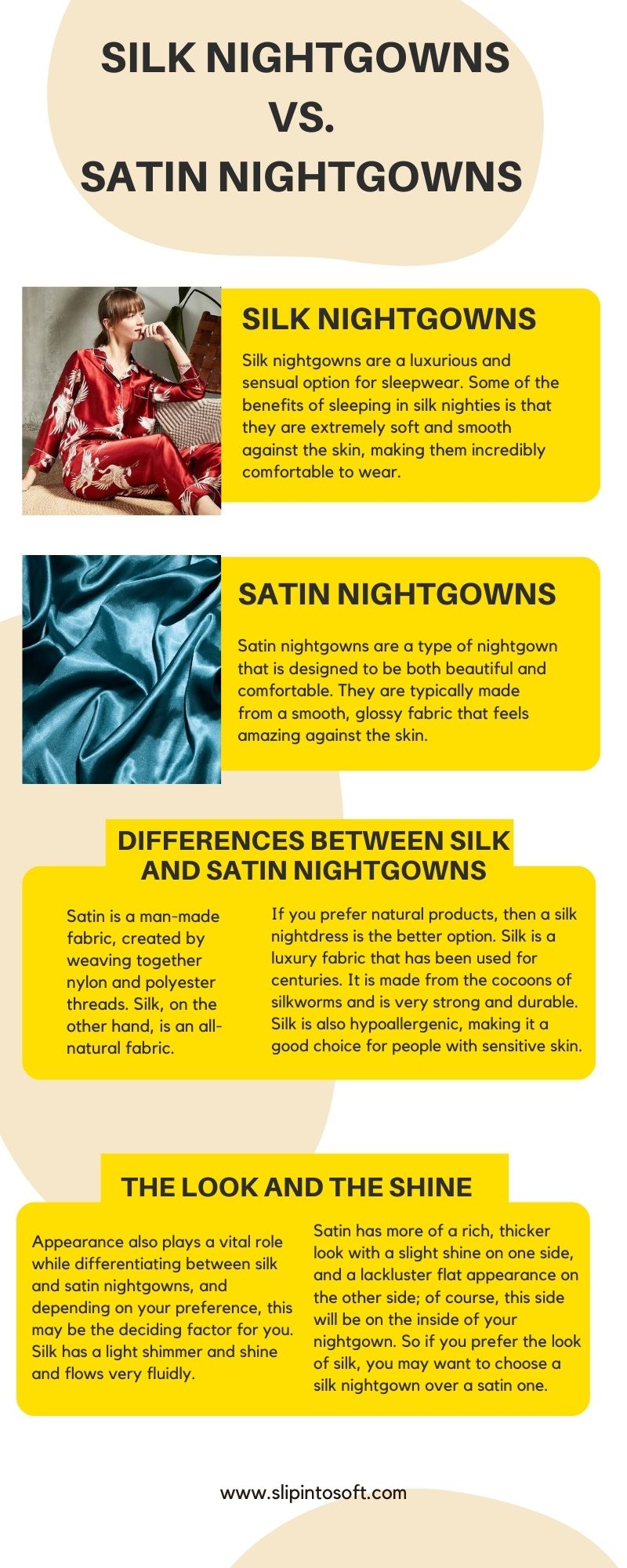 Silk Nightgowns vs. Satin Nightgowns